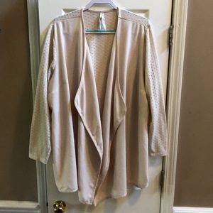 Melissa McCarthy Seven7 Cream Cardigan 2X